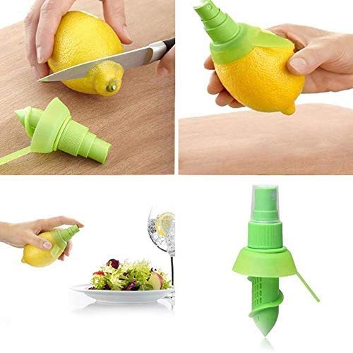 MEETOZ 3 piezas creativo pulverizador de zumo de limón, set de rociadores de cítricos verdes, extractor de exprimidor de lima para verduras, ensaladas, mariscos y utensilios de cocina de moda