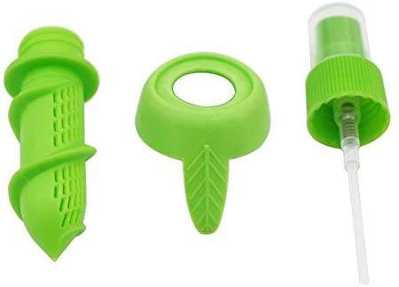 MEETOZ 3 piezas creativo pulverizador de zumo de limón, set de rociadores de cítricos verdes, extractor de exprimidor de lima para verduras, ensaladas, mariscos y utensilios de cocina de moda