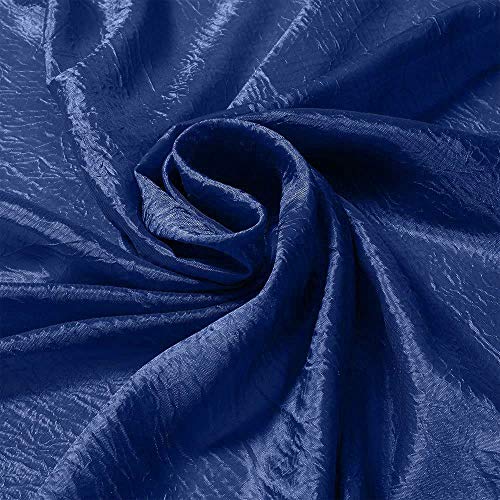 MERCURY TEXTIL - Cortinas Modernas Translucidas 2 Piezas con Anillos Plateados para Ventana, 150 X 260 CM (Azul Marino)