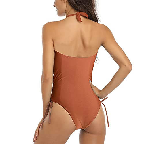 MianYaLi BañAdores Mujer Natacion De BañO De BañAdor SeñOra Mayor Traje De BañO BañAdor Mujer Ropa De De Sirena (Naranja, M)