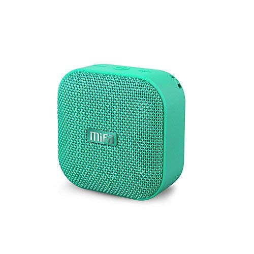 MIFA Mini Altavoz Portátil Bluetooth 4.2 Impermeable IP56 y Tecnología True Wireless Stereo & DSP, Anti-Polvo con 15 Horas Continua y Tarjeta de microSD, Micrófono Incorporado, Verde