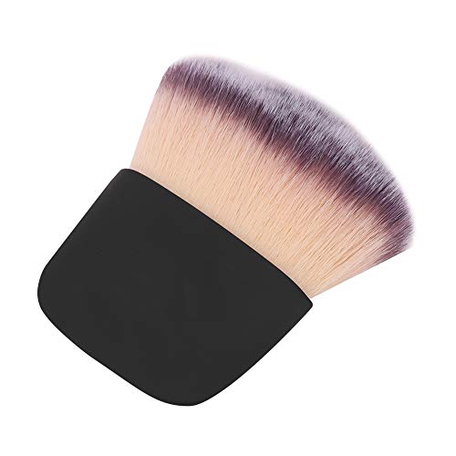 Mini brocha de maquillaje para cabello suave, polvo suelto, brocha para rubor, brocha para base, herramienta de belleza para mezclar cosméticos líquidos, cremas o en polvo(Negro)