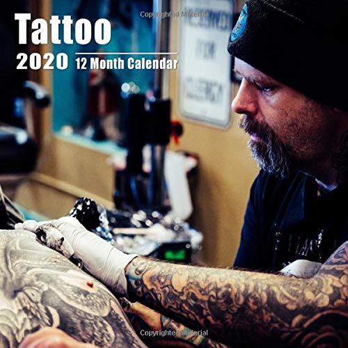 Mini Calendar 2020 7x7 Tattoo: High Quality Tattoos Photos Small Calendar With Inspirational Quotes each Month