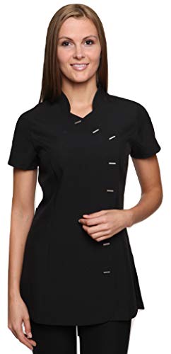 Mirabella Health & Beauty Casaca Chaqueta éstetica de Mujer Arete Negro 46 ES 16 UK