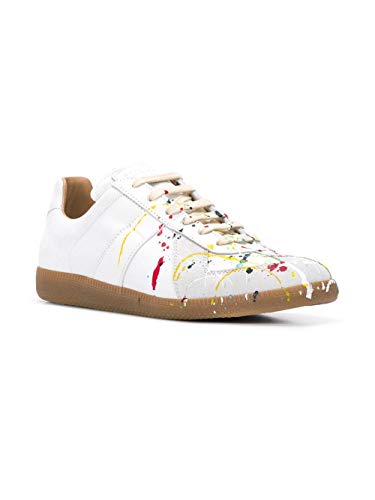 Moda De Lujo | Maison Margiela Hombre S57WS0240P1892961 Blanco Cuero Zapatillas | Temporada Permanente