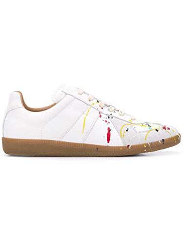 Moda De Lujo | Maison Margiela Hombre S57WS0240P1892961 Blanco Cuero Zapatillas | Temporada Permanente