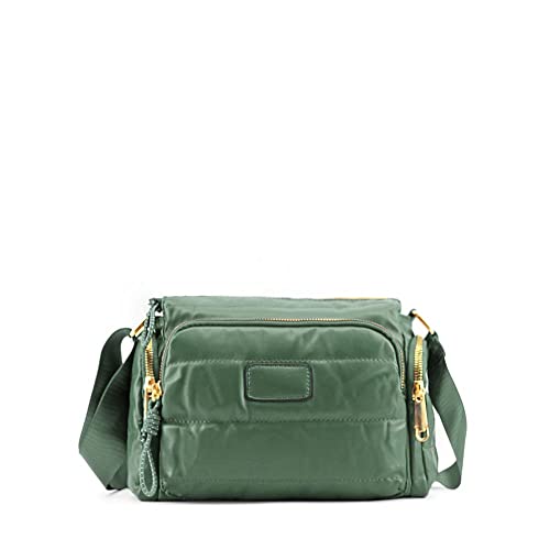 MODELISA - Bolso Bandolera Acolchado Pequeño Con Correa Ajustable Mujer (Verde)