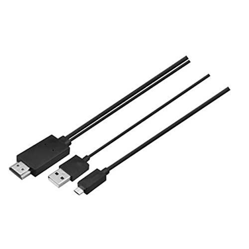 MOHAN88 Cable Adaptador Compatible con Mhl a Hdmi, teléfono Universal con Android MHL Micro USB a TV de Alta definición Compatible con HDMI 1080P Cable práctico Cable Adaptador Duradero