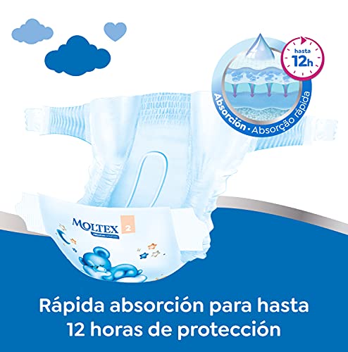 Moltex Premium Comfort Pañales Talla 2 (3-6 Kg) - 84 Pañales (2 Bolsas de 42 Unds)