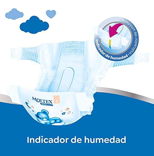 Moltex Premium Comfort Pañales Talla 2 (3-6 Kg) - 84 Pañales (2 Bolsas de 42 Unds)