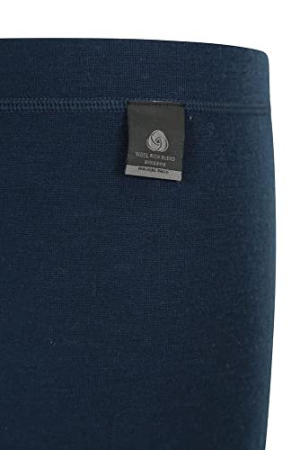 Mountain Warehouse El Merino Embroma los Pantalones Termales de la Capa Baja - Polainas rayadas, Breathable, Fondos Ligeros, Anti-bacteriano - los Pantalones Frescos, Invierno Azul Marino S