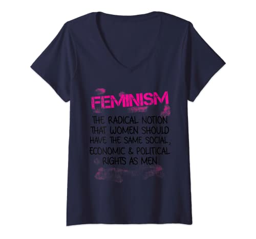 Mujer Cool Feminismo Radical Noción Definición Divertido Regalo Feminista Camiseta Cuello V