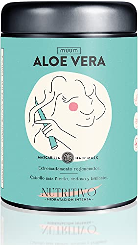 muum - Mascarilla Aloe Vera Nutritiva. Hidratación intensa, y extremadamente regeneradora. Cabello más fuerte, sedoso y brillante - 1000 ml.