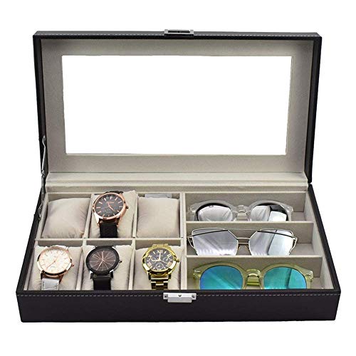 N/ A Watch Box Organizer, Watch Display Organizer Box Storage Joyas con Estuche de Vidrio de Alta definición para Hombres y Mujeres