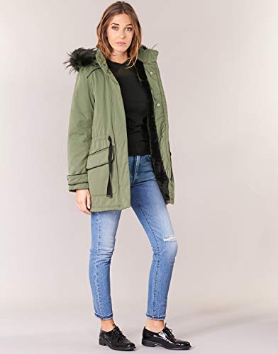 Naf Naf BUJOLIE Abrigo Mujer, verde (Vert Kaki), 42 EU (14 UK)