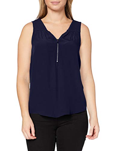 Naf Naf DNC2 567, Top Para Mujer, Azul (bleu Marine), M