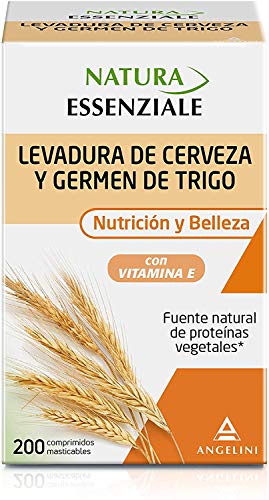 NATURA ESSENZIALE Levadura de cerveza y Germen de Trigo - Fuente natural de proteínas - Complemento alimenticio con levadura de cerveza, germen de trigo y vitamina E. Ingredientes de origen natural.