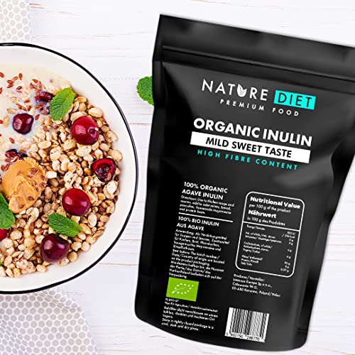 Nature Diet - Inulina ecológica de agave 1000g | Prebiótico natural,