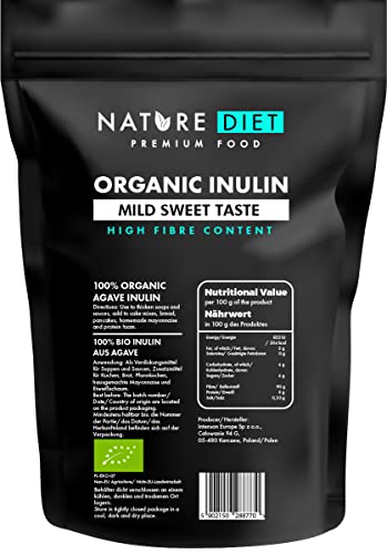 Nature Diet - Inulina ecológica de agave 1000g | Prebiótico natural,