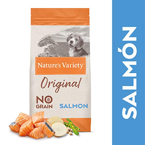 Nature's Variety Original No Grain - Pienso para perros junior con salmón sin espinas 2 Kg