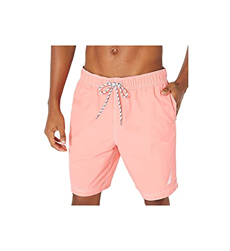 Nautica Men's Full Elastic Solid Swim Trunks, Pale Coral, XX-Large