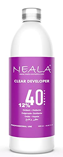 NEALA oxidante revelador de color 40 vol 12% enriquecida y perfumada - Crema oxigenada, emulsión activadora de tinte y decoloración para el cabello, 1 litro