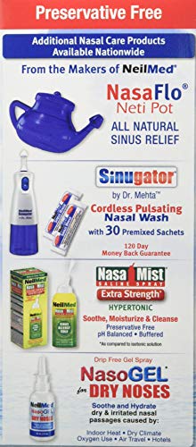 NeilMed Sinus Rinse Kit de enjuague nasal salino, 120 unidades