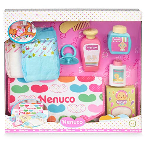 Nenuco-Bolso Cambiador, Accesorios para Cambiar pañal a muñeco, Regalo Ideal para niñas y niños a Partir de 3 años(Famosa 700016293)