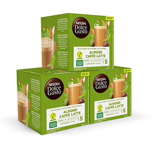 Nescafé DOLCE GUSTO Café ALMENDRA LATTE - Pack De 3 x 12 cápsulas - Total: 36 Cápsulas