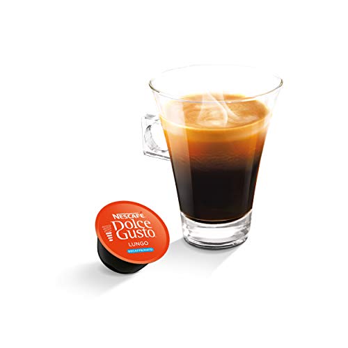 Nescafé DOLCE GUSTO Café LUNGO DESCAFEINADO, Pack de 3 x 16 Cápsulas - Total: 48 Cápsulas