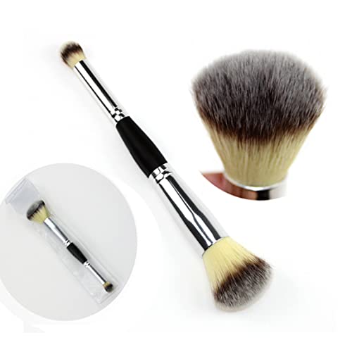 NiceButy Pincel de Maquillaje de fundación, Cepillo de Maquillaje de Doble Extremo, Herramienta cosmética para Viajes de Regalos de Maquillaje a Domicilio