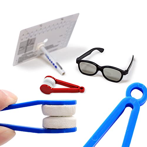 NITAIUN 10 Piezas Cepillo Limpiador de Gafas Accesorios de Limpieza Mini Gafas Portátil Clip de Limpieza de Gafas Suaves Herramienta de Limpieza para Limpiar Limpias Seguro y Fácil de Usar (10 Piezas)