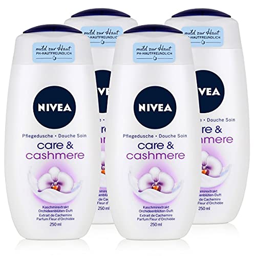 Nivea Care and Cashmere Moments, Gel de ducha, 4 x 250 ml