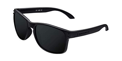 Northweek Bold All Black - Gafas de Sol para Hombre y Mujer, Polarizadas, Negro