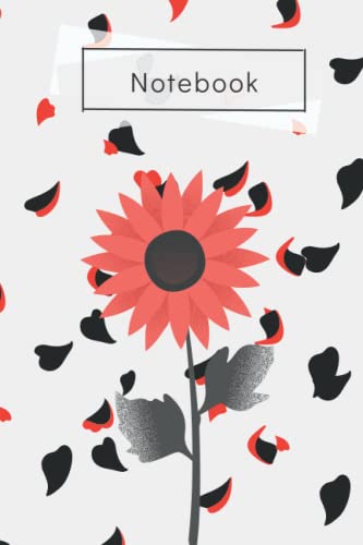 Notebook: Spring Sunflower Notebook themed - RosePink - Notebook Lined Memo Field Note Book for Smart notes Kids, Girls, Adults,Offices, Schools, Classrooms, and More - 6 x 9 - Ruled 120 Pages.