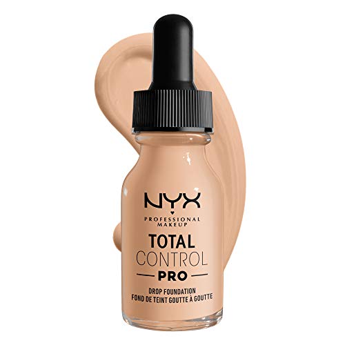 NYX PROFESSIONAL MAKEUP Base de Maquillaje Líquida Total Control Pro Drop, Dosificación Precisa, Cobertura Modulable Y Personalizable, Fórmula Vegana, Acabado Natural, Tono: 6 Vanilla, 13 Mililitros