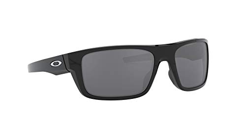 Oakley Drop Point Gafas de Sol, Hombre, Negro (Polished Black/Blackiridium), 61