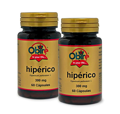 Obire | Hipérico 300 mg | Complemento Alimenticio a Base de Planta Natural | Mejorara el Estado de Ánimo | Favorece la Relajación | No Contiene Lactosa | 60 Comprimidos | Pack 2 unidades