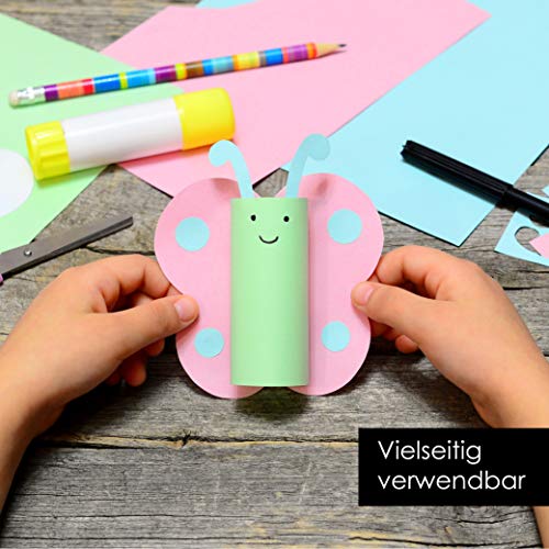 OfficeTree 50 Hoja de papel de color pastel A4-300g/m² niños cartulina para para hacer manualidades, diseñar - 10 tonos pastel