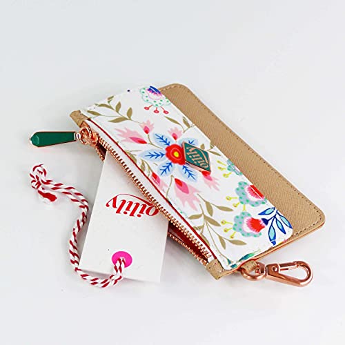 Oilily Aqua Sits Flap Credit Card Wallet Bright White