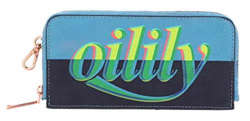 Oilily Logo Mania Card Zip Wallet L Adriac Blue