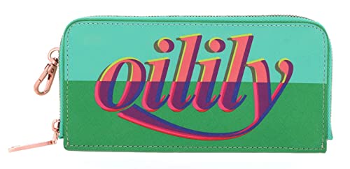 Oilily Logo Mania Card Zip Wallet L Mint Leaf