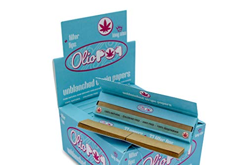 OLIOPOP Papel de Liar Fumar Largo Marrón + Filtros de Cartón 24 libritos