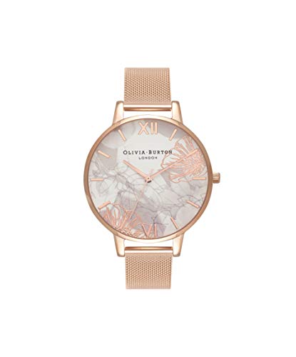 Olivia Burton Reloj Analógico para Mujer de Cuarzo con Correa en Acero Inoxidable OB16VM15