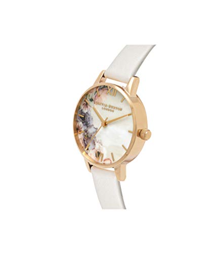 Olivia Burton Reloj Analógico para Mujer de Cuarzo con Correa en Cuero OB16PP45