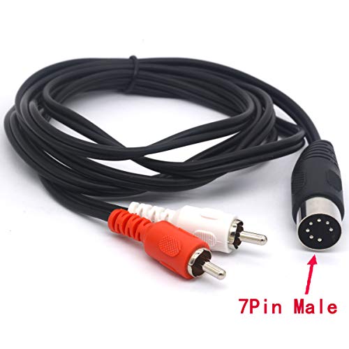 OpenII Cable MIDI a RCA, conector de audio macho DIN de 7 pines a 2 RCA macho para Bang Olufsen (1,5 metros)