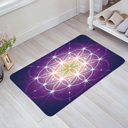 OPLJ Motif de Fleurs Tapis de Porte Tapis antidérapant Tapis de Bain Doux fournitures de Salle de Bain Tapis Salon décoration A2 40x60 cm