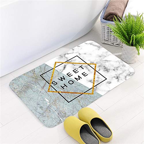 OPLJ Tapis antidérapant Moderne Doux et épais Tapis de Salle de Bain Tapis de Salle de Bain Tapis Multi-Taille Tapis de Sol de Cuisine Tapis de Porte A7 40x60cm