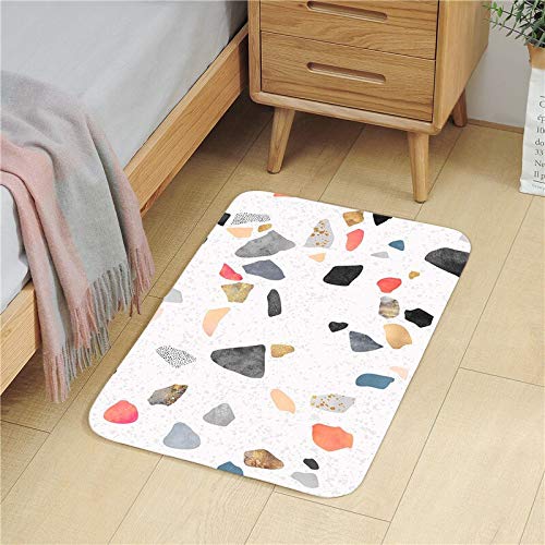 OPLJ Tapis antidérapant Moderne Doux et épais Tapis de Salle de Bain Tapis de Salle de Bain Tapis Multi-Taille Tapis de Sol de Cuisine Tapis de Porte A7 40x60cm