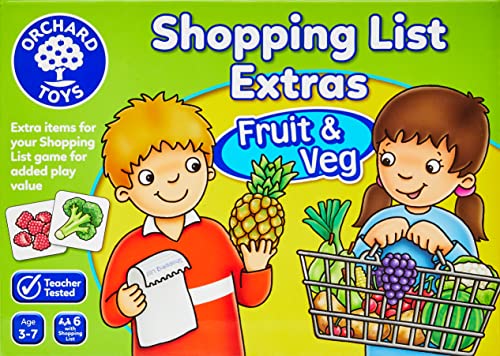 Orchard Toys - Juego Adicional de Tarjetas ilustradas de Frutas y Verduras para Shopping List